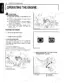 Kubota GR1600-II, GR2100-II engine starting procedure, parking brake operation, and PTO lever engagement diagrams.