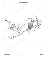 kubota-gr2100-riding-mower-parts-catalog-controls-110.webp Kubota GR2100 exploded view diagram of the speed change pedal linkage, transmission control, and mounting hardware.