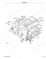 kubota-gr2100-riding-mower-parts-catalog-engine-parts-5.webp Kubota GR2100 exploded view diagram of the engine crankcase assembly with numbered component parts.