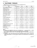 Kubota GR2100EC engine tightening torque specifications table for screws, nuts, and engine components.