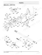 Kubota GR2700B, GR2704A exploded view diagram of the drive kit assembly, including drive shaft, bearings, and linkage.