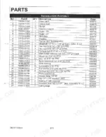 Kubota GR2846A snowblower assembly parts list table including shear plate, auger, gearbox, and hardware reference numbers.
