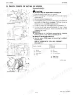 kubota-gzd15-ld-gzd15-hd-zero-turn-mower-workshop-manual-kisc-issued-04-2006-a-procedures-34.webp Kubota GZD15-LD, GZD15-HD service manual page showing engine oil change procedure, capacity table, and component diagrams.