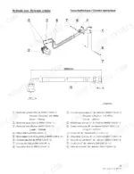 kubota-kc120hc-dumper-workshop-manual-ry911-20880-exploded-view-17.webp Kubota KC120HC exploded view of hydraulic cylinder, pump, hoses, and fittings with part numbers and specifications.