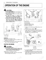 kubota-kx016-4-kx018-4-mini-excavator-operator-manual-rg158-8193-1-operations-30.webp Kubota KX016-4, KX018-4 engine operation manual showing control lever diagrams, starter switch, and engine starting procedures.