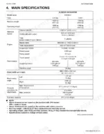 Kubota KX018-4 main specifications table including engine, performance, weight, and hydraulic pressure data.