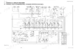 Kubota KX040-4 hydraulic circuit diagram showing standard auxiliary specifications, component valves, and pressure tables.