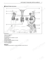 Kubota KX080-3 operator manual diagram showing control pedals, drive levers, dozer control, and throttle potentiometer.