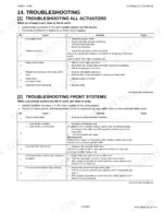 Kubota KX080-4 hydraulic system troubleshooting table for actuators and front systems, including relief valves and spools.