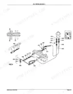 Kubota KX101 exploded view diagram of boom 1 oil piping, showing hydraulic control valve connections and fittings.