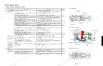 Kubota KX121-3, KX161-3 troubleshooting table for abnormal actuator speed and diagrams of relief and unload valves.