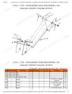 Kubota L1720 exploded view diagram and parts list for the bucket level indicator assembly with component reference numbers.