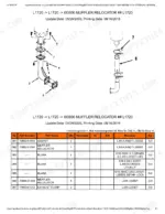 Kubota L1720 exploded view diagram and parts list for the muffler relocator exhaust system components.