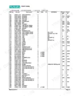 Kubota L175 parts list table for front wheel assembly, including bearings, seals, knuckles, and tie rod components.