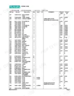 Kubota L175 parts list table for crank case components, including cylinder liners, plugs, gaskets, and flywheel housing.
