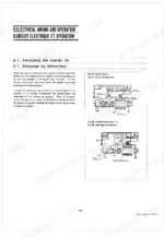 kubota-l185-l245-l295-tractor-workshop-manual-9y011-10510-wiring-418.webp Kubota L185, L245, L295 starter circuit and switching operation diagrams showing solenoid, pinion, and ring gear.