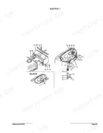 Kubota L185F electrical system exploded view showing instrument panel, gauges, and ignition switch components.