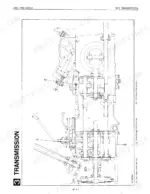 Kubota L2050 transmission diagram showing main gear, Hi-Lo range, and PTO gear shift sections.