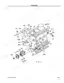 Kubota L2350DT exploded view diagram of the engine crankcase assembly with numbered component parts.