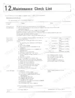 Kubota L245, L245DT maintenance checklist table with tire pressure specifications and service intervals.