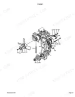 Kubota L245F exploded view diagram of the dynamo, cooling fan, and drive belt assembly components.