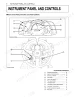 kubota-l2501-tractor-operator-manual-tc550-1971-1-controls-26.webp Kubota L2501 instrument panel and controls diagram showing gauges, switches, and indicator lamps with numbered key.