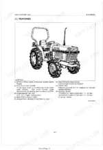kubota-l2600-l3000-tractors-workshop-manual-exploded-view-13.webp Kubota L2600, L3000 tractor features overview including engine, clutch, fuel tank, steering, and hitch specifications.
