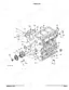 Kubota L2600DT exploded view diagram of the engine crankcase assembly with oil pump and various plugs.