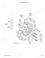 kubota-l2600dt-tractor-parts-catalog-wheels-parts-235.webp Kubota L2600DT exploded view diagram of the front wheel assembly showing hub, rim, tire, and mounting hardware components.
