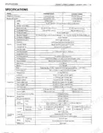 Kubota L2650WET, L2950WET, L3450WET, L3650WET, L3650GST engine specifications, fluid capacities, and dimensions table.