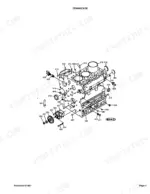Kubota L275 crankcase exploded view diagram showing engine block, oil pump, and related components with part numbers.