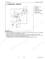 kubota-l2800-l3400-tractor-service-manual-9y011-13194-hydraulic-321.webp Kubota L2800, L3400 hydraulic circuit diagram showing pump, oil tank, control valve, and cylinder flow path.