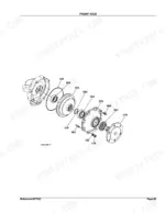 kubota-l2900dt-tractor-parts-catalog-chassis-parts-201.webp Kubota L2900DT front axle exploded view diagram showing gear, bearing, and hub assembly components with reference numbers.