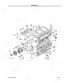 Kubota L2900DT exploded view diagram of the engine crankcase assembly with numbered components and oil pump.