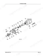 kubota-l2900dt-tractor-parts-catalog-hydraulic-parts-253.webp Kubota L2900DT hydraulic pump exploded view diagram showing pump housing, gears, bearings, and O-ring components.