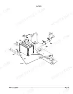 kubota-l2900f-tractor-parts-catalog-electrical-parts-96-1.webp Kubota L2900F exploded view diagram of the battery assembly, including terminals, cables, and mounting bracket components.