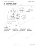 kubota-l3130-to-l5030-tractor-shop-manual-9y011-13111-hydraulic-418.webp Kubota L3130, L3430, L3830, L4630, L5030 hydraulic circuit diagram for manual transmission models with component list.