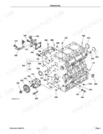 kubota-l3130dt-l3130gst-l3130hst-tractor-parts-catalog-engine-parts-8.webp Kubota L3130DT, L3130GST, L3130HST crankcase exploded view diagram showing engine block, oil pump, and components.