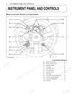 kubota-l3200-l3800-tractor-operator-manual-controls-22.webp Kubota L3200, L3800 instrument panel and controls diagram identifying gauges, switches, and indicator lamps.