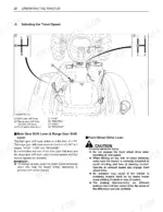 kubota-l3200-l3800-tractor-operator-manual-maintenance-36.webp Kubota L3200, L3800 operator manual diagram showing main gear shift, range gear shift, and front wheel drive lever patterns.
