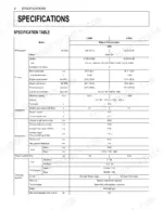 kubota-l3200-l3800-tractor-operator-manual-specs-18.webp Kubota L3200, L3800 specification table listing engine, capacity, dimensions, weight, and traveling system data.