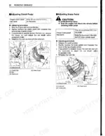 Kubota L3240, L3540, L3940, L4240, L4740, L5040, L5240, L5740 service manual page for adjusting clutch and brake pedal free travel.