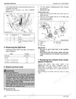 Kubota L3301, L3901 fuse box diagram, light bulb replacement procedure, and bulb capacity specifications table.