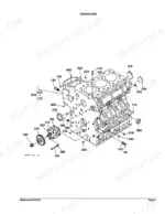 kubota-l3410dt-l3410gst-l3410hst-tractor-parts-catalog-engine-parts-9.webp Kubota L3410DT, L3410GST, L3410HST crankcase exploded view diagram showing engine block, oil pump, and components.