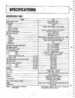 kubota-l35-tractor-operator-manual-32751-19712-specs-13.webp Kubota L35 tractor specification table listing engine, capacity, dimensions, and transmission technical data.