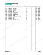 Kubota L355SS parts list table for main shift fork components including part numbers, descriptions, and weights.