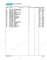 Kubota L355SS parts list table for hand accelerator components including levers, springs, rods, and hardware.