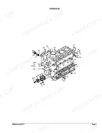 Kubota L355SS exploded view diagram of the engine crankcase assembly showing numbered components and oil pump.