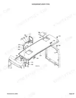 kubota-l3710dt-l3710gst-l3710hst-tractor-parts-catalog-cab-parts-433.webp Kubota L3710DT, L3710GST, L3710HST exploded view diagram of the ROPS type hood bonnet assembly and mounting components.
