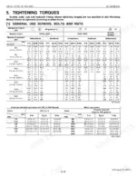 Kubota L39, TL1000, BT1000 tightening torque tables for general use screws, bolts, nuts, and American standard cap screws.